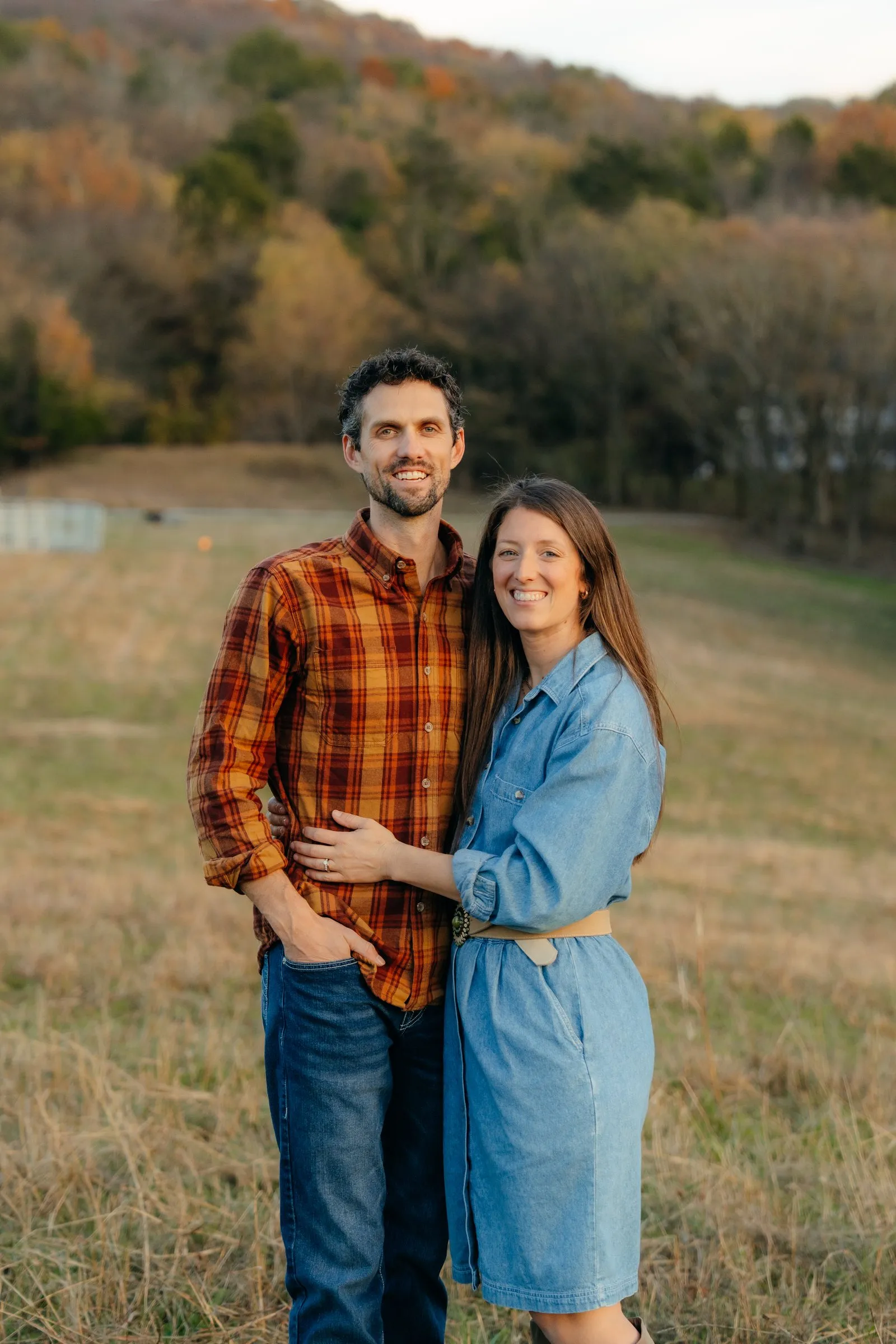 Rhett and Sarah Fast in their pasture